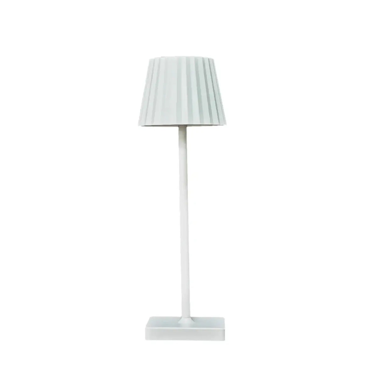Lampe de table à abat-jour en tissu plissé, huit coloris, blanc