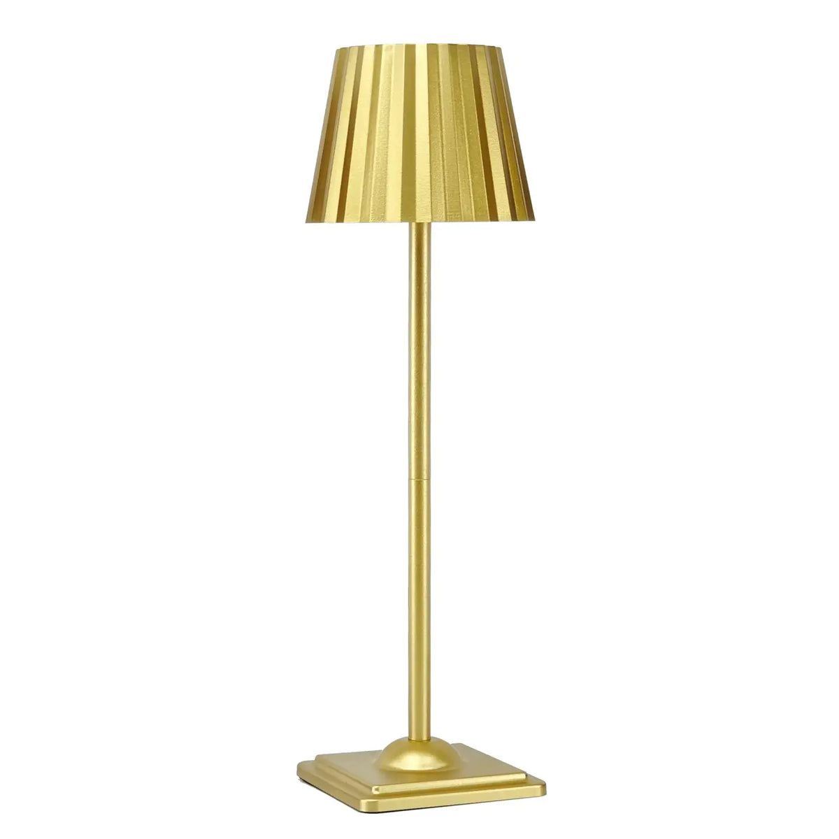 Lampe de table à abat-jour en tissu plissé, huit coloris, jaune