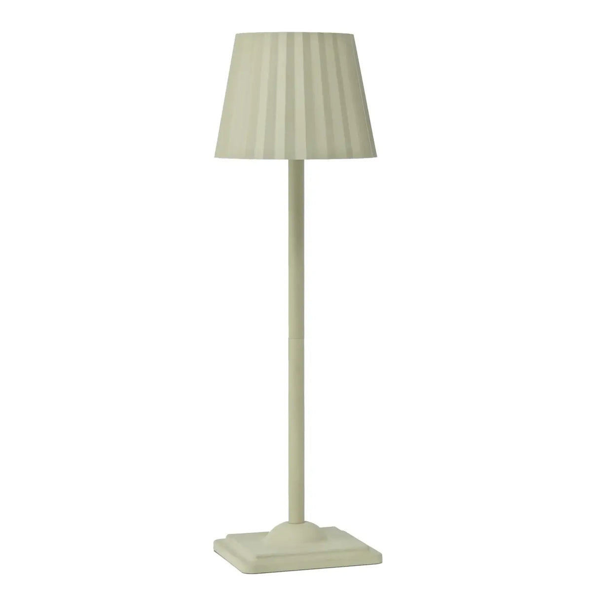 Lampe de table à abat-jour en tissu plissé, huit coloris, beige