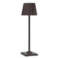 Lampe de table à abat-jour en tissu plissé, huit coloris, marron