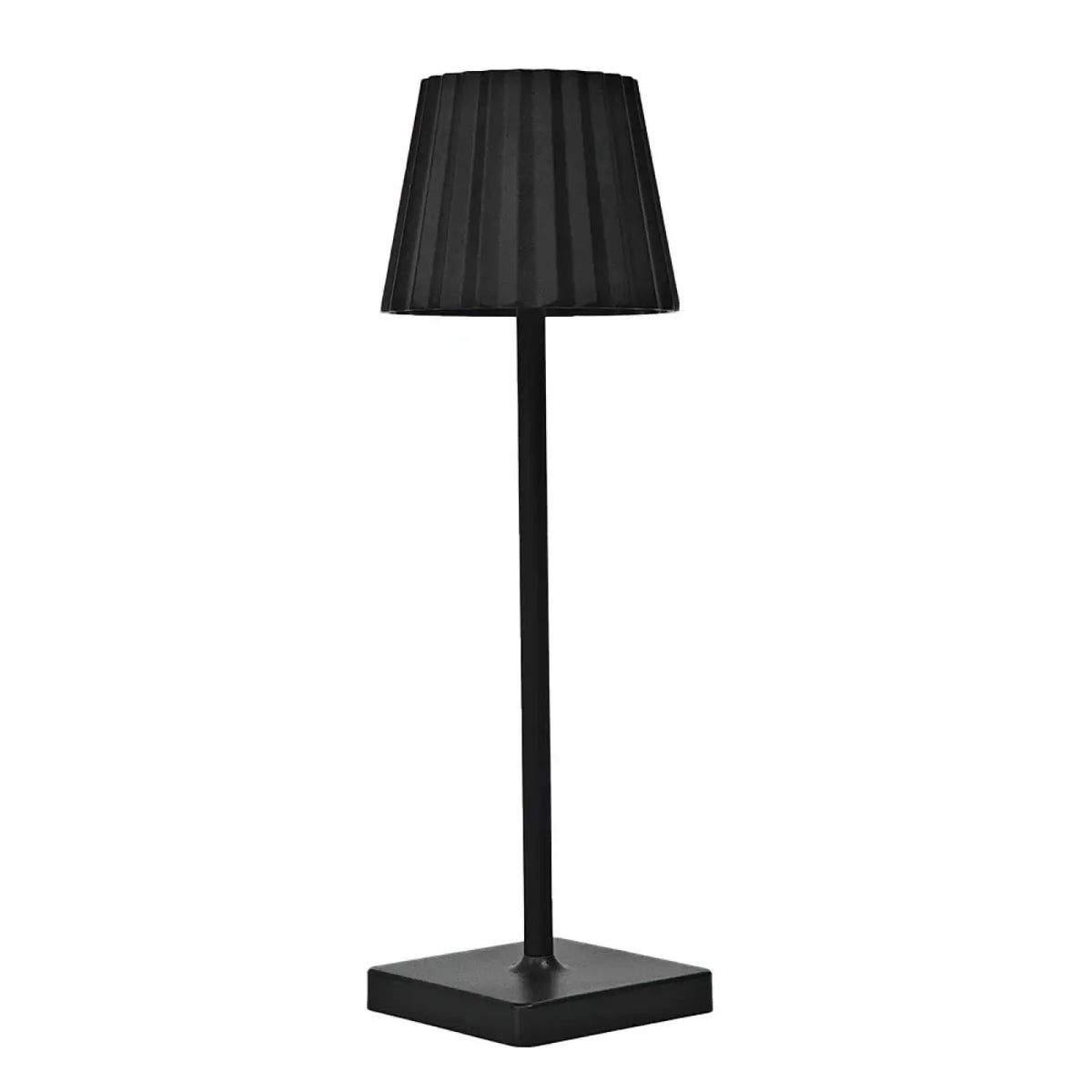 Lampe de table à abat-jour en tissu plissé, huit coloris, noir