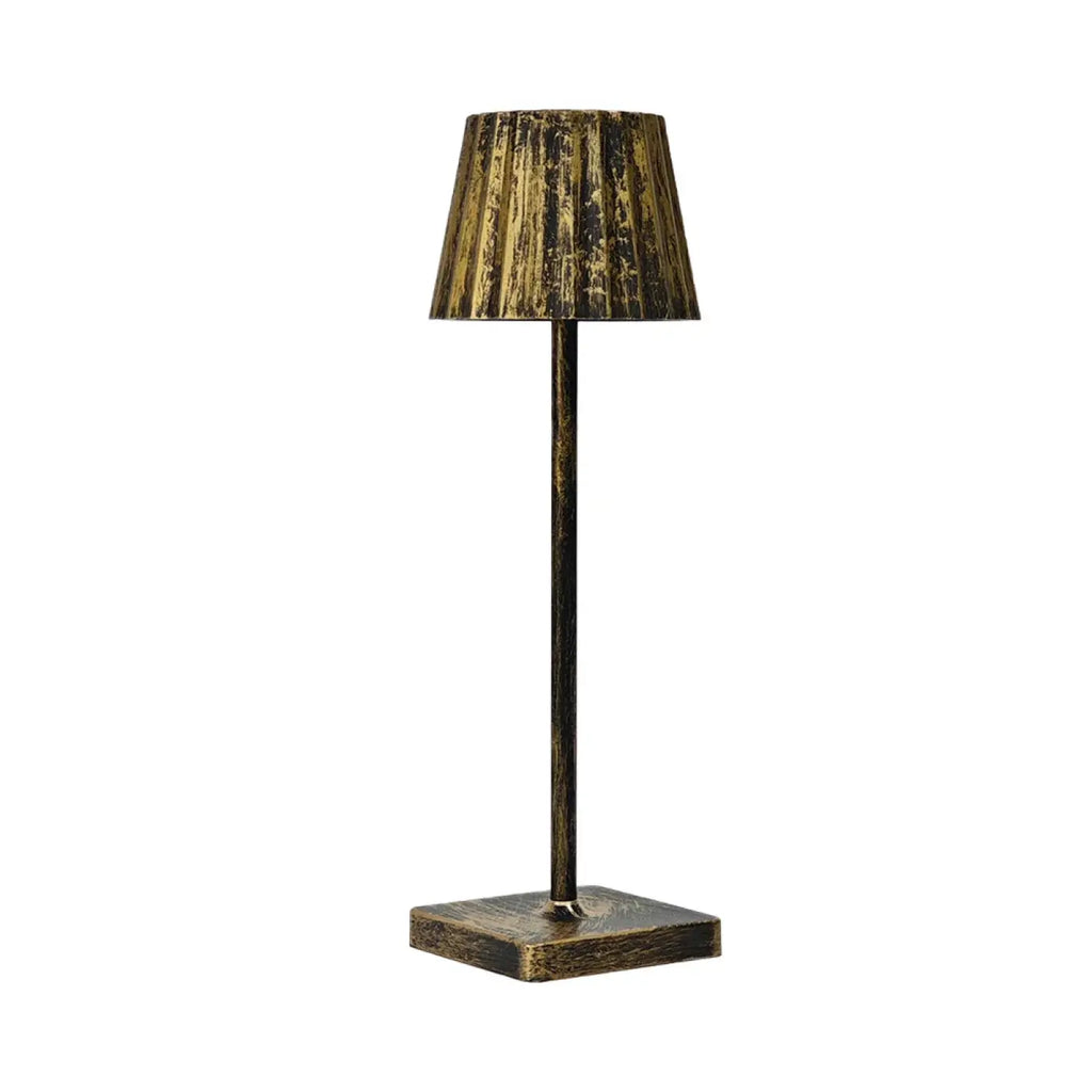 Lampe de table à abat-jour en tissu plissé, huit coloris