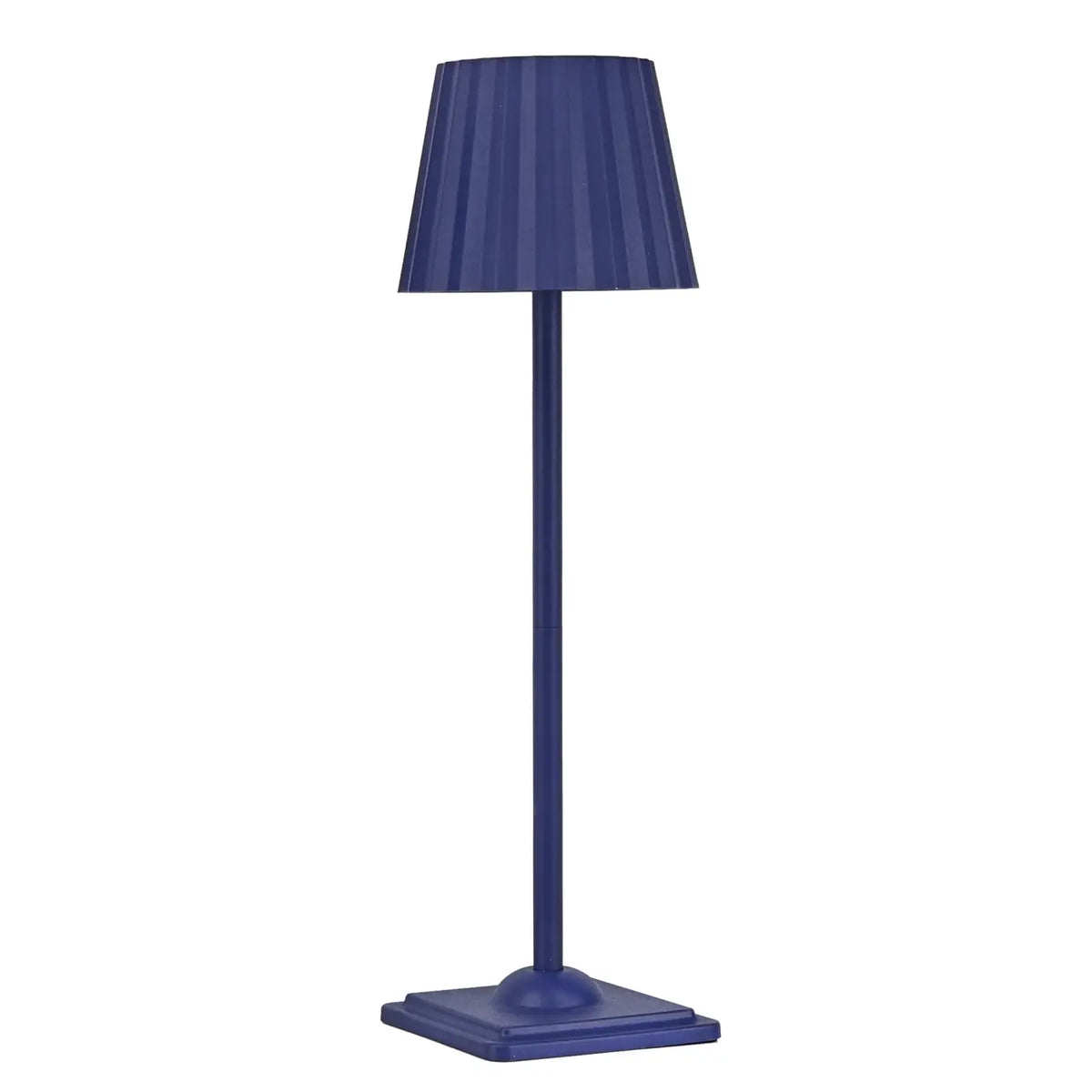 Lampe de table à abat-jour en tissu plissé, huit coloris, bleu