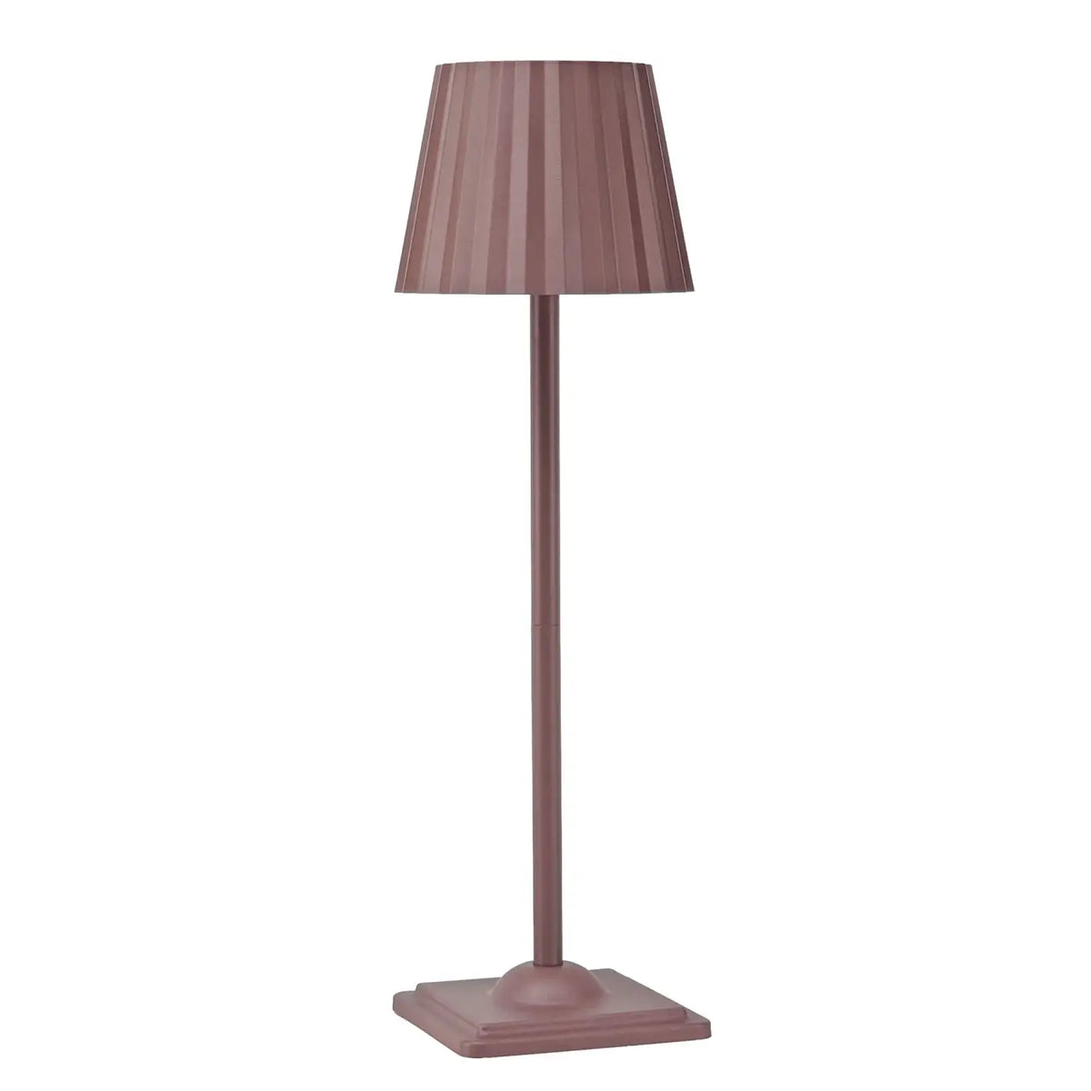 Lampe de table à abat-jour en tissu plissé, huit coloris, brun