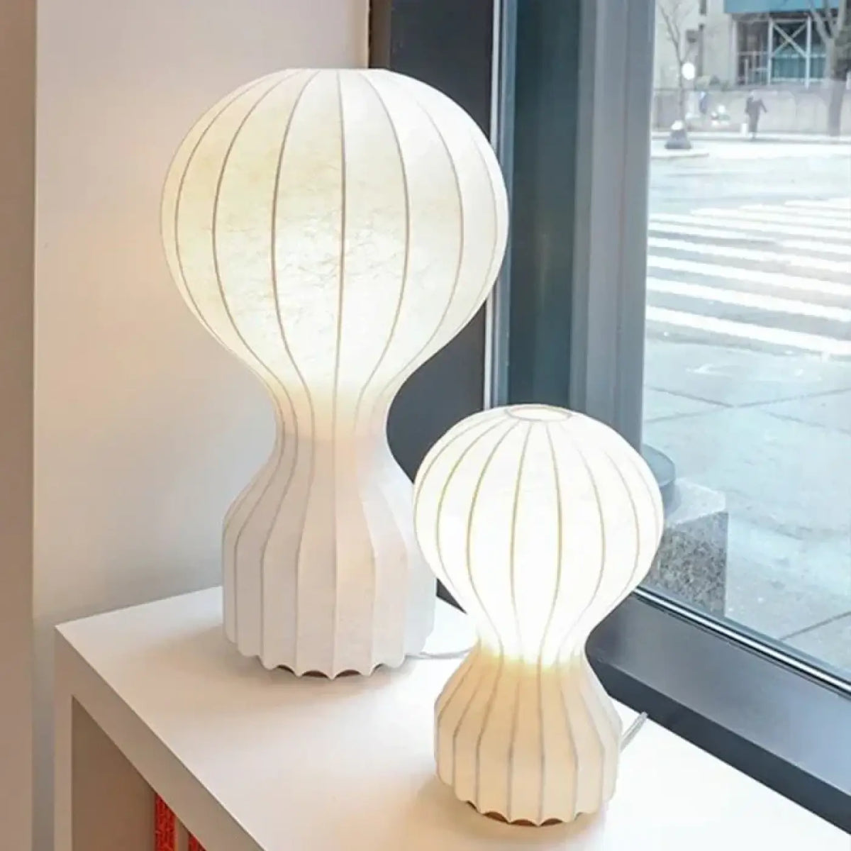 Lampe japandi à silhouette ondulée, tailles S, M ou L