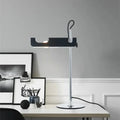 Lampe à poser moderne aux lignes graphiques, noire ou blanche, noir