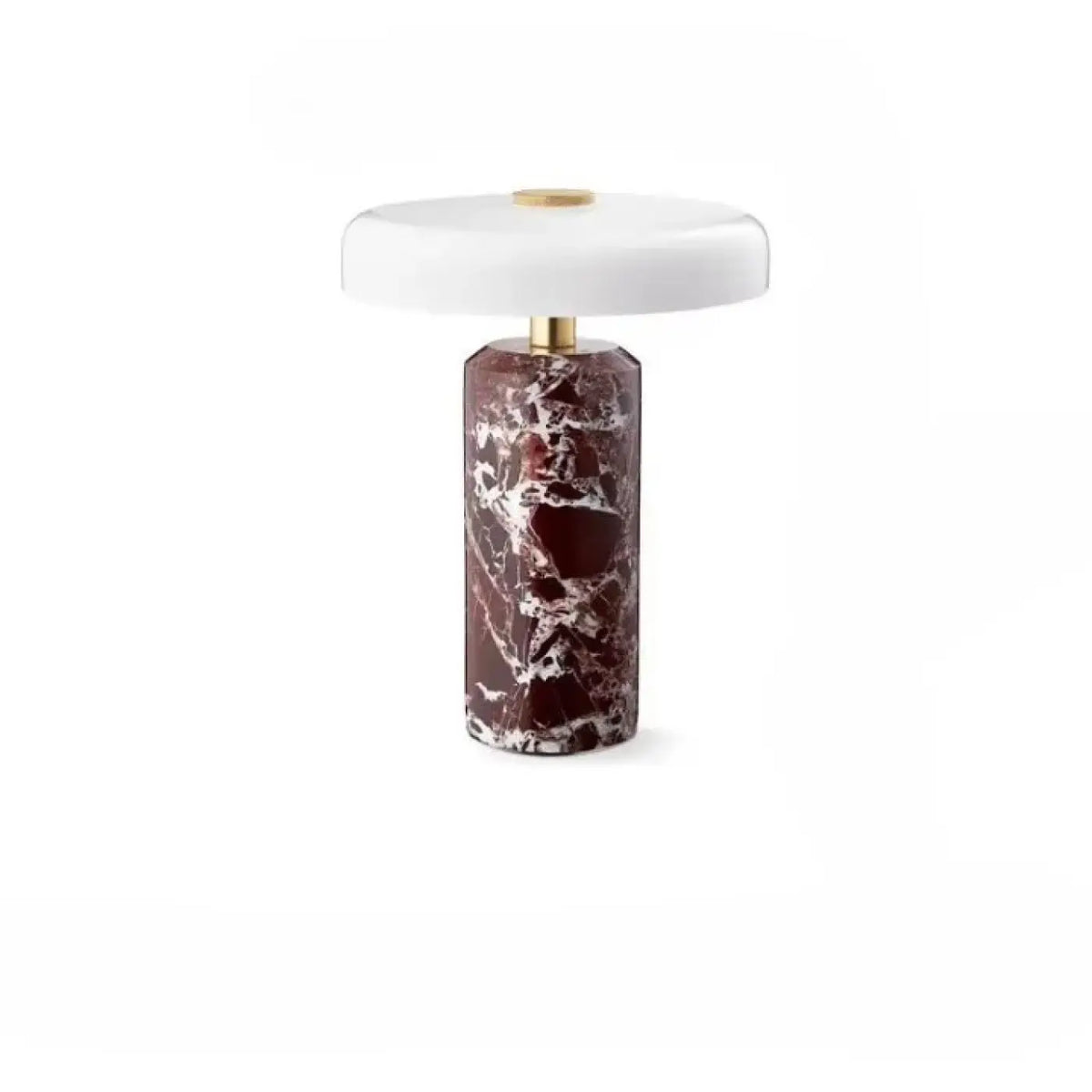 Lampe à poser minimaliste à base en marbre, noir, blanc ou rouge, rouge