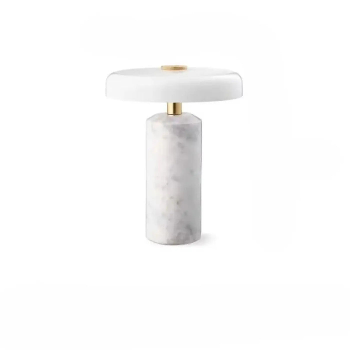 Lampe à poser minimaliste à base en marbre, noir, blanc ou rouge, blanc