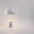 Lampe en métal à abat-jour demi-sphère, huit coloris, blanc