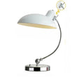 Lampe de table chromée à abat-jour orientable, quatre coloris, blanc