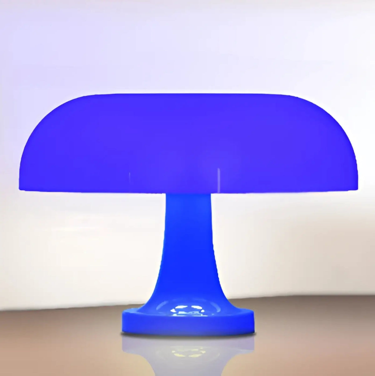 Lampe champignon rétro colorée, abat-jour en tissu, tailles S et M, bleu
