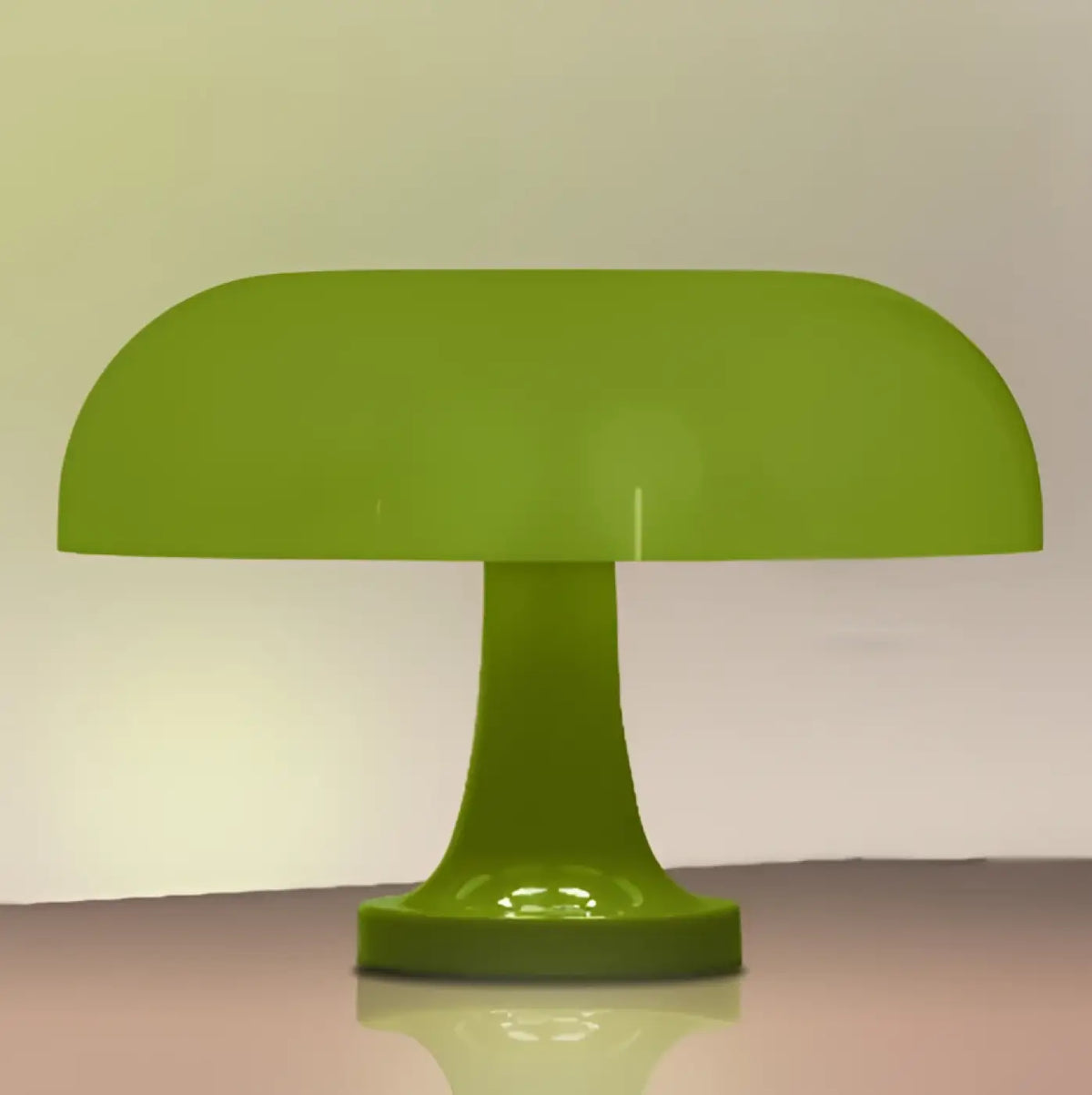 Lampe champignon rétro colorée, abat-jour en tissu, tailles S et M, vert