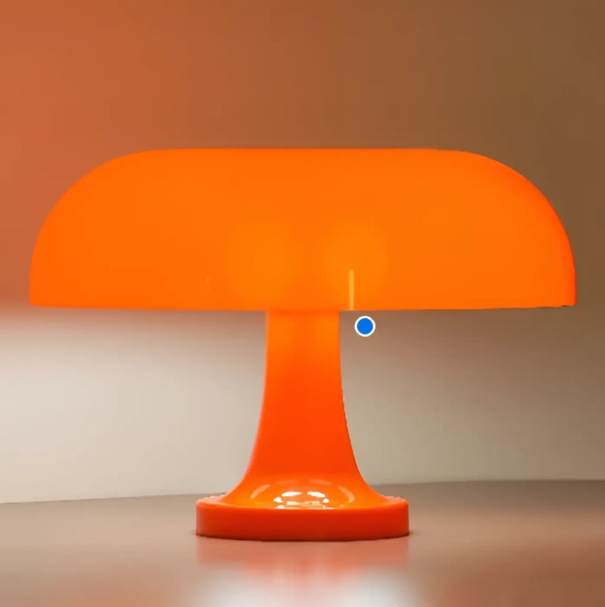 Lampe champignon rétro colorée, abat-jour en tissu, tailles S et M, orange