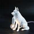 Lampe berger allemand, assis ou debout, blanc ou noir, blanc