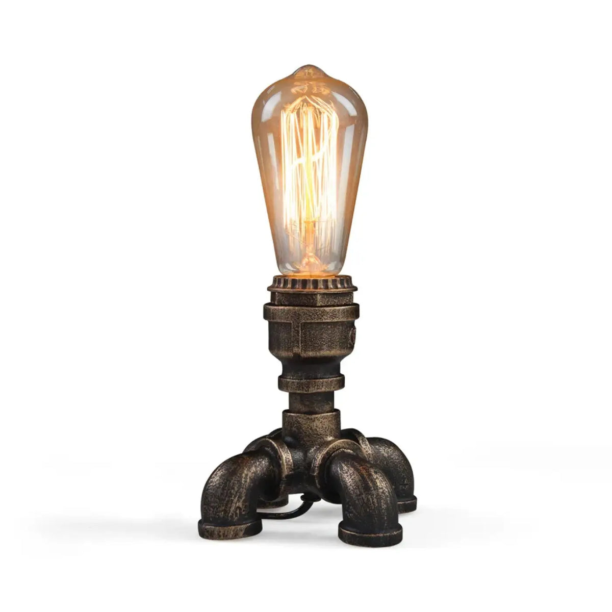 Lampe de table industrielle en métal, esprit atelier