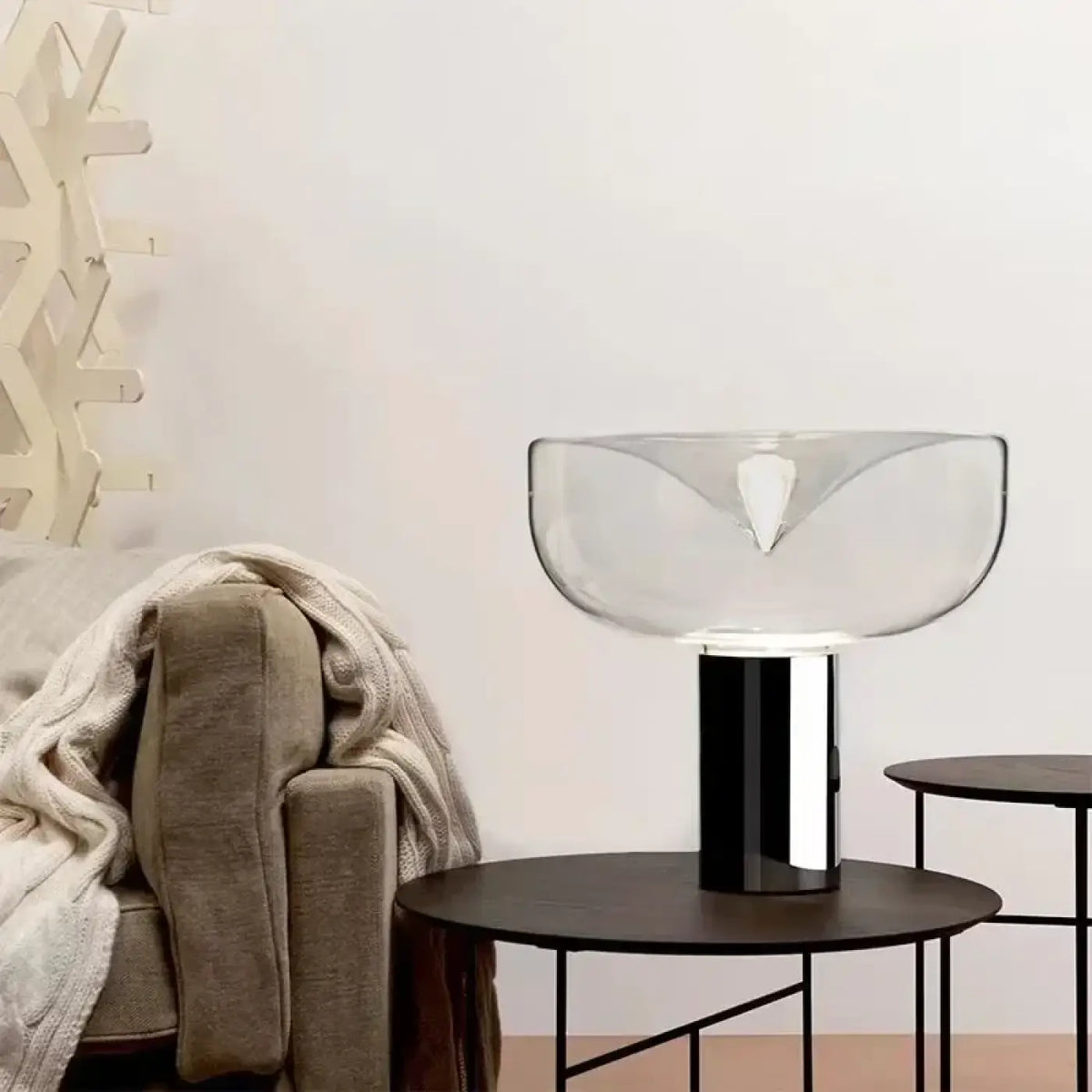 Lampe à poser en verre fumé, six modèles