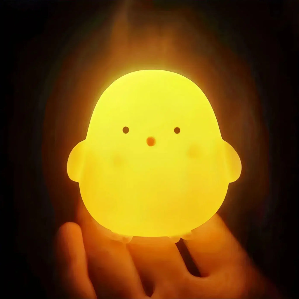 Veilleuse canard kawaii, silhouette toute ronde