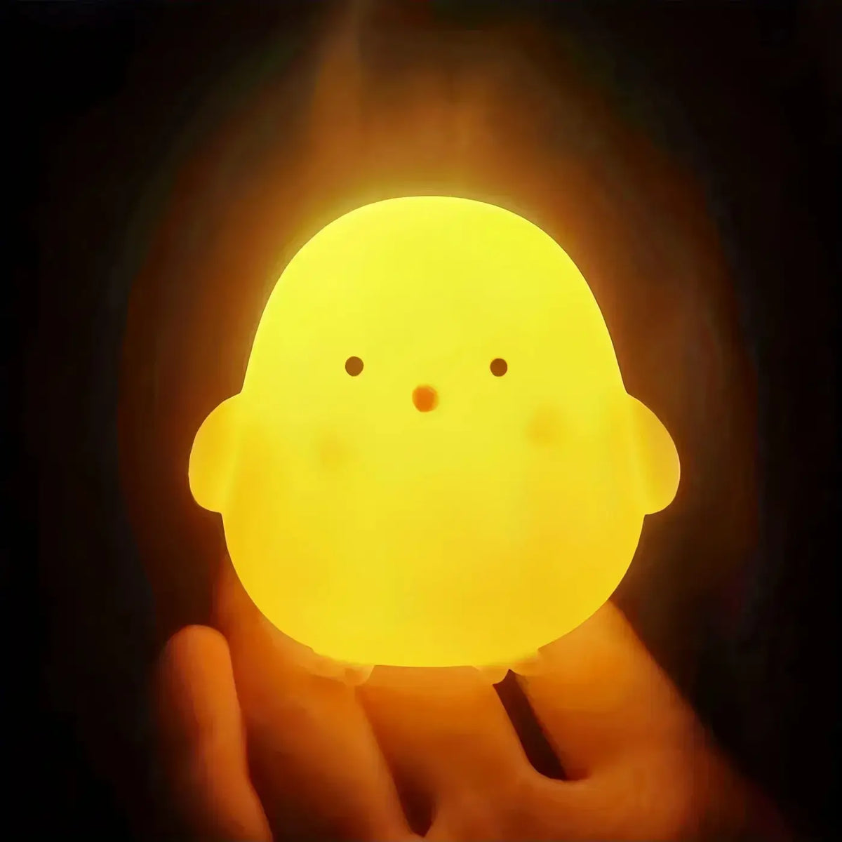 Veilleuse canard kawaii, silhouette toute ronde