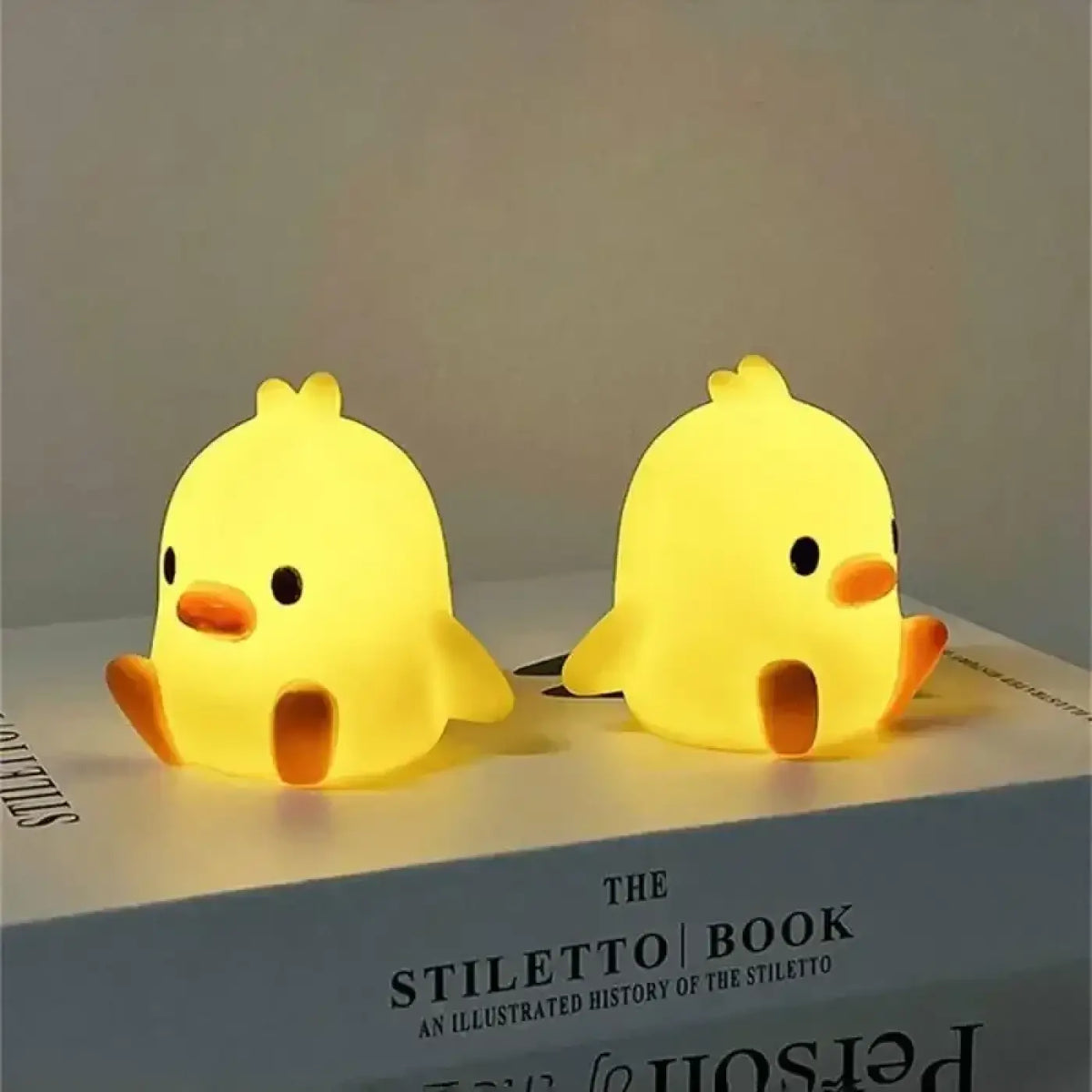 Veilleuse canard kawaii, silhouette toute ronde