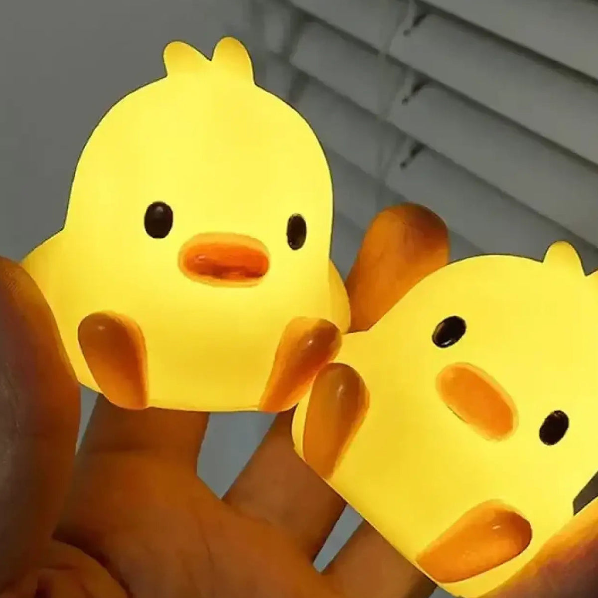 Veilleuse canard kawaii, silhouette toute ronde