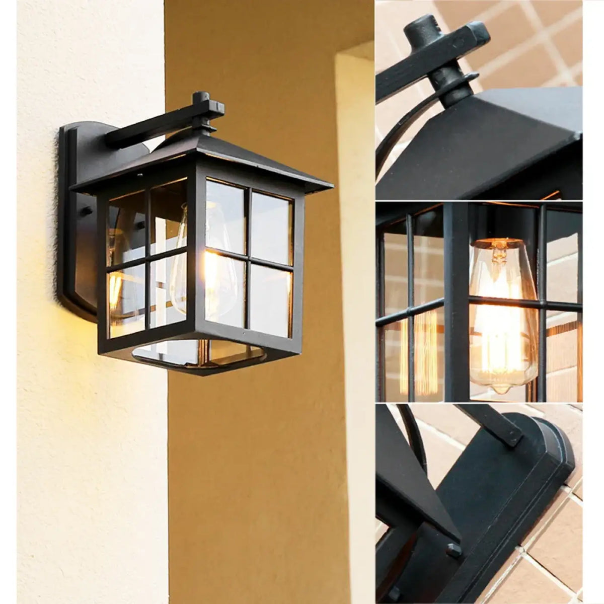 Lanterne extérieure vintage pour façade et porte d'entrée