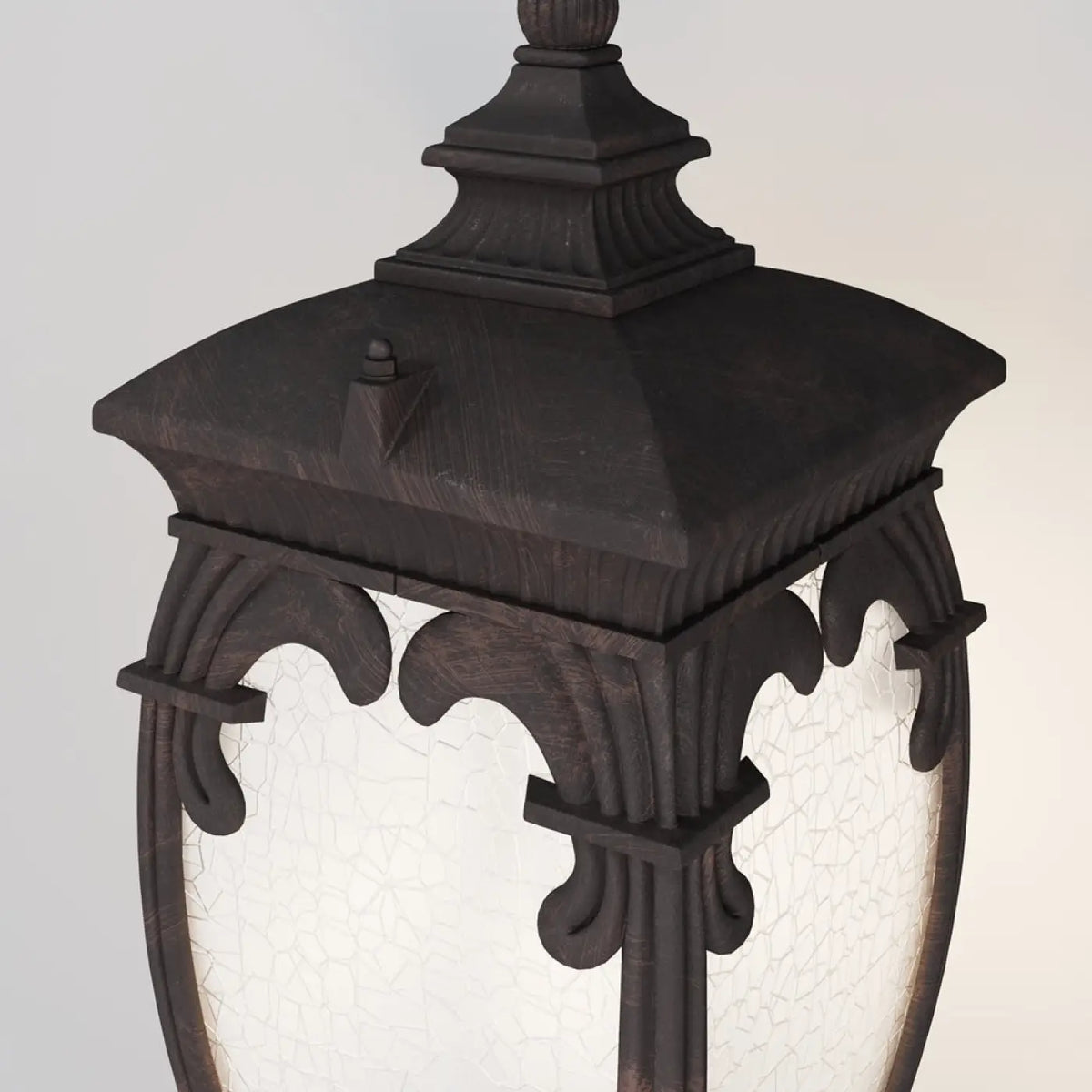 Lampadaire de jardin lanterne baroque en acier, 113 cm