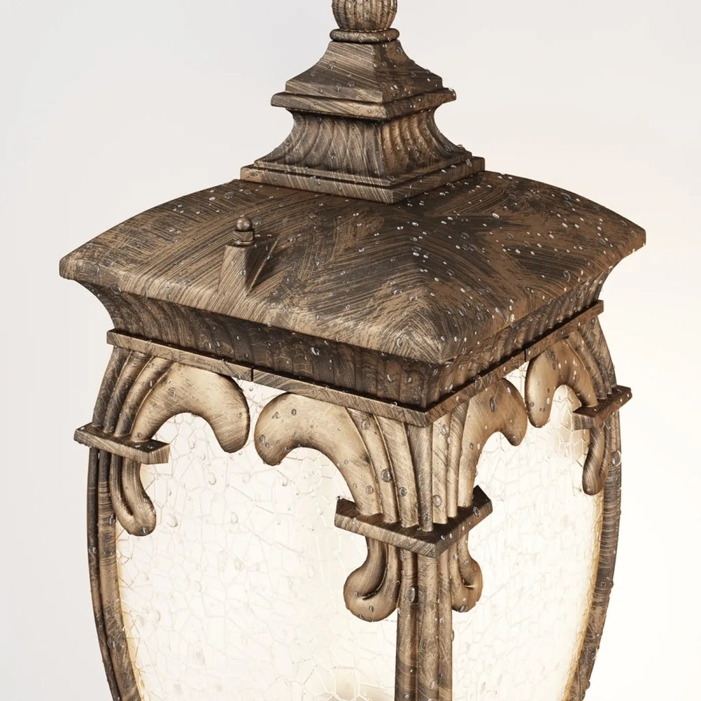 Lampadaire de jardin lanterne baroque en acier, 113 cm