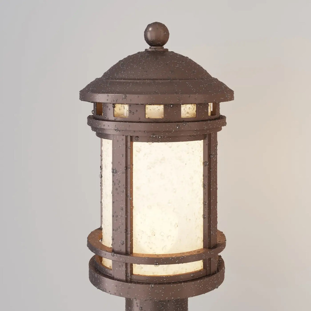 Lanterne extérieure sur pied en acier bronze, 105 cm, IP44
