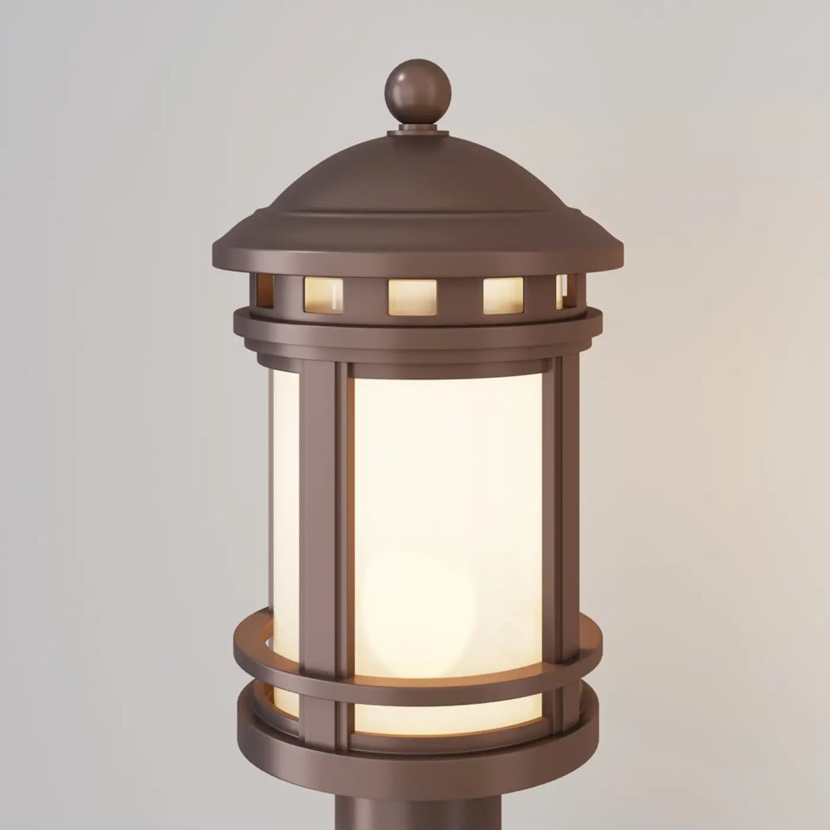 Lanterne extérieure sur pied en acier bronze, 105 cm, IP44