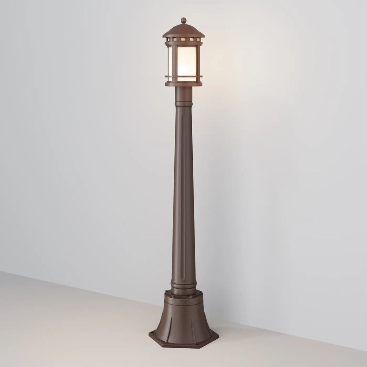 Lanterne extérieure sur pied en acier bronze, 105 cm, IP44