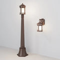 Lanterne extérieure sur pied en acier bronze, 105 cm, IP44