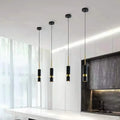 Longue suspension moderne noire ou blanche pour table à manger, noir