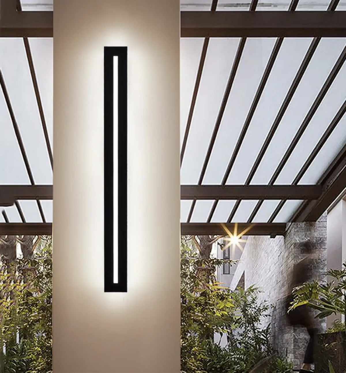 Luminaire extérieur LED en aluminium noir, cinq tailles