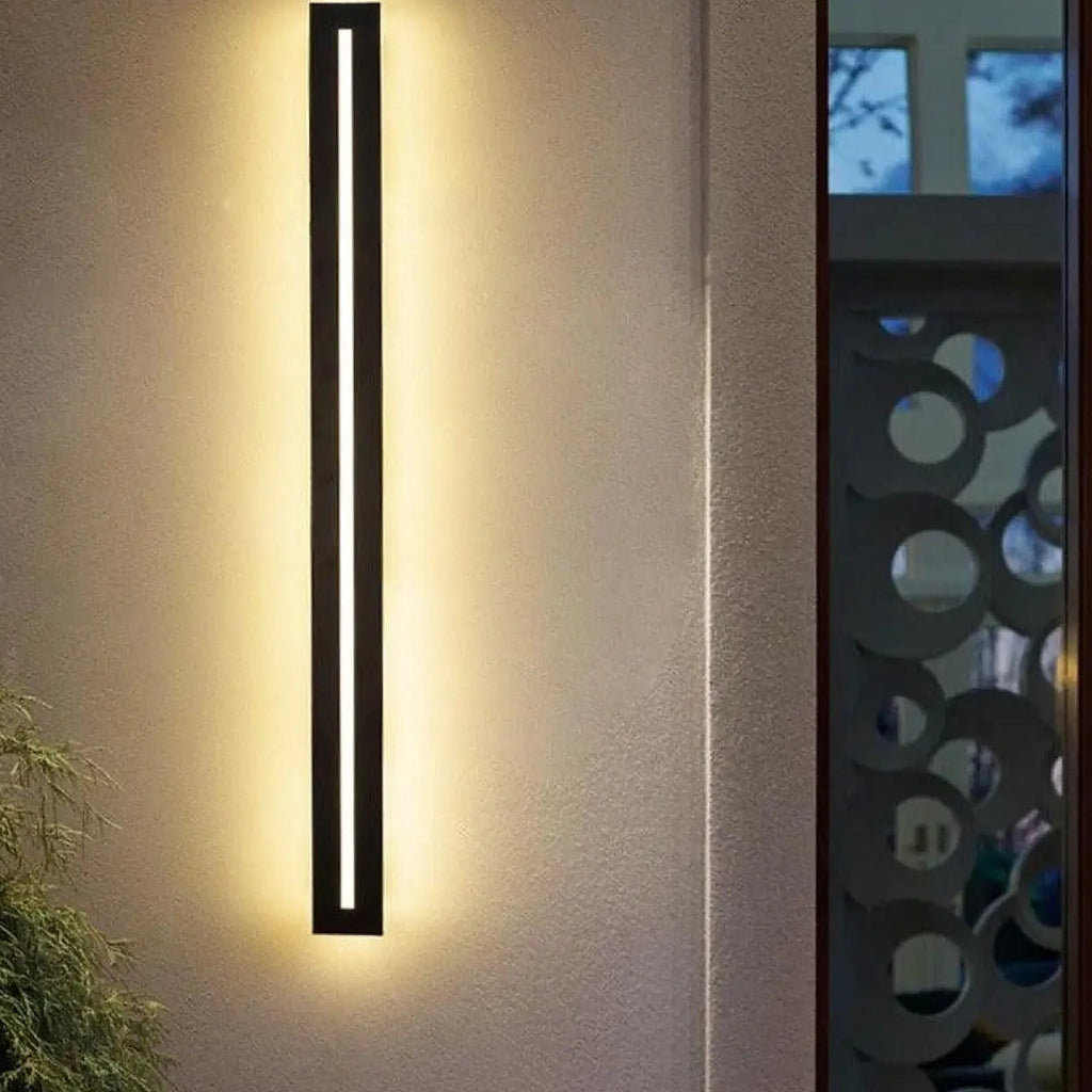 Luminaire extérieur LED en aluminium noir, cinq tailles