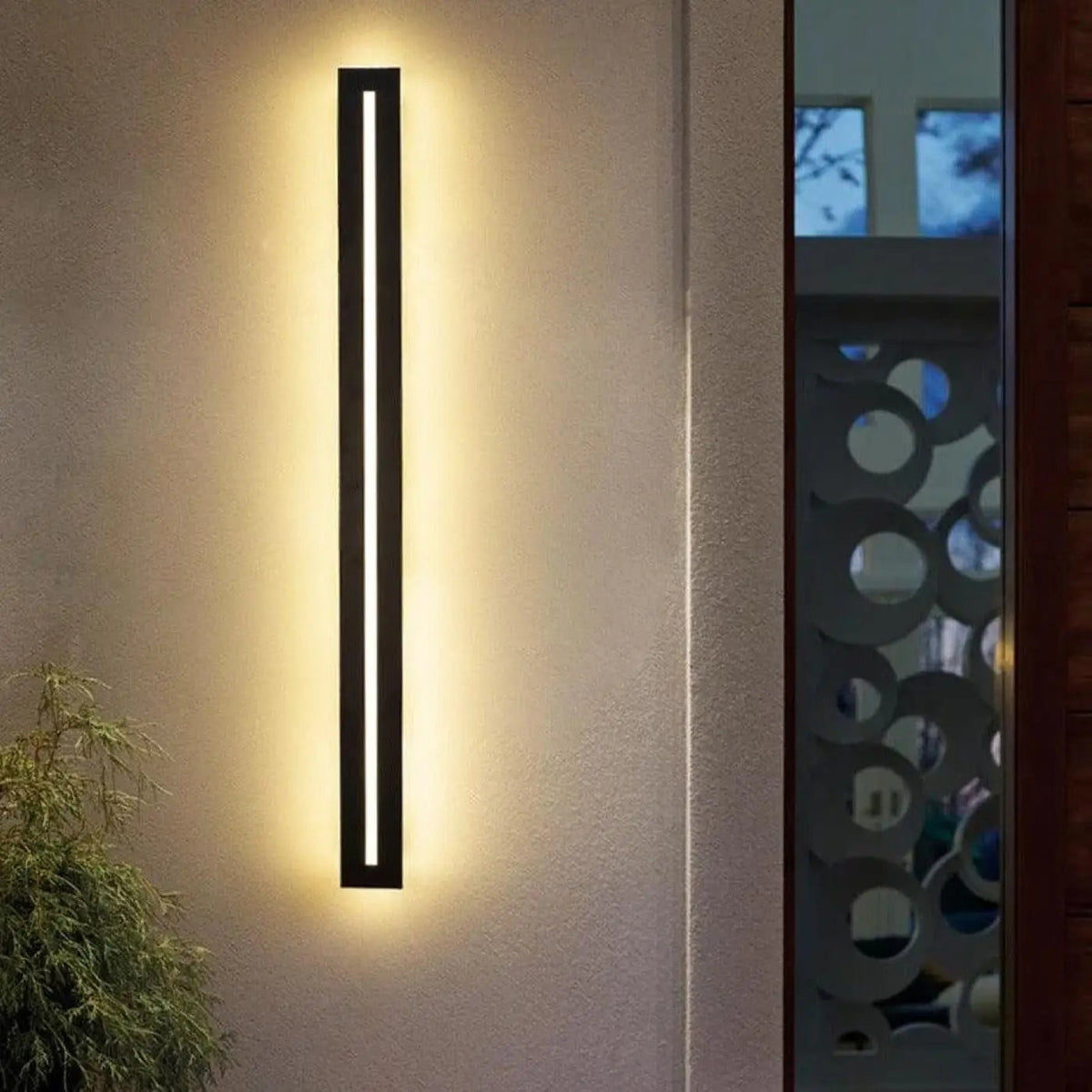 Luminaire extérieur LED en aluminium noir, cinq tailles