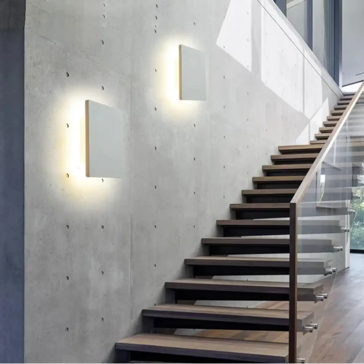 Luminaire extérieur carré en aluminium, noir, blanc ou gris, blanc