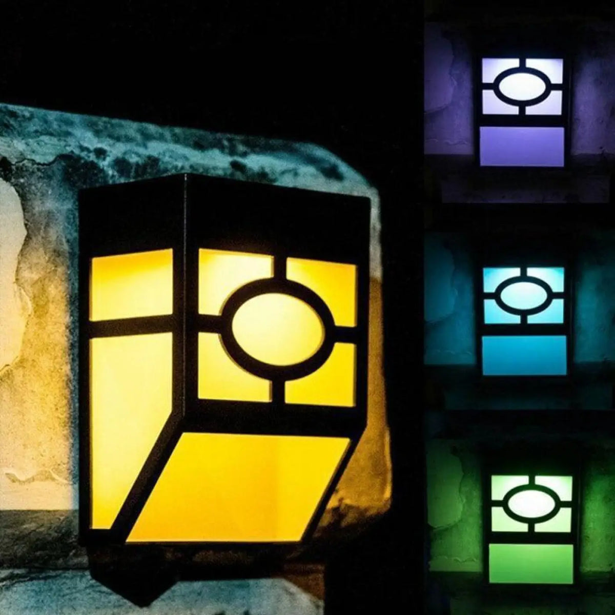 Luminaire extérieur mural, lumière chaude, froide ou multicolore