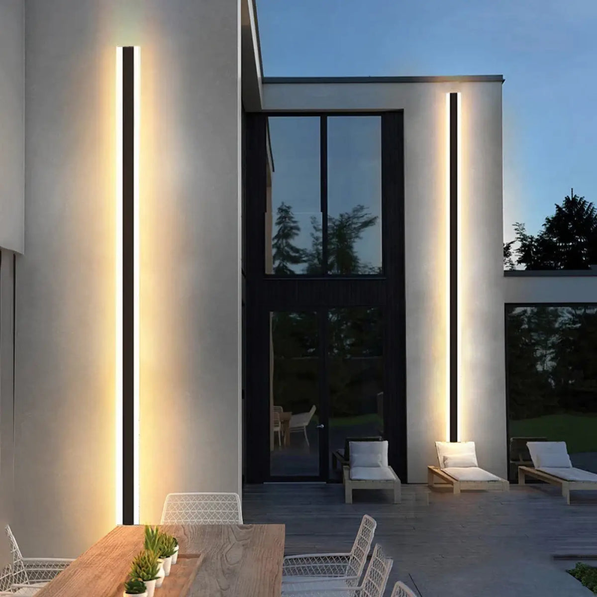 Luminaire extérieur design horizontal, quatre tailles