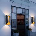 Luminaire extérieur design, noir ou blanc avec intérieur contrasté, noir