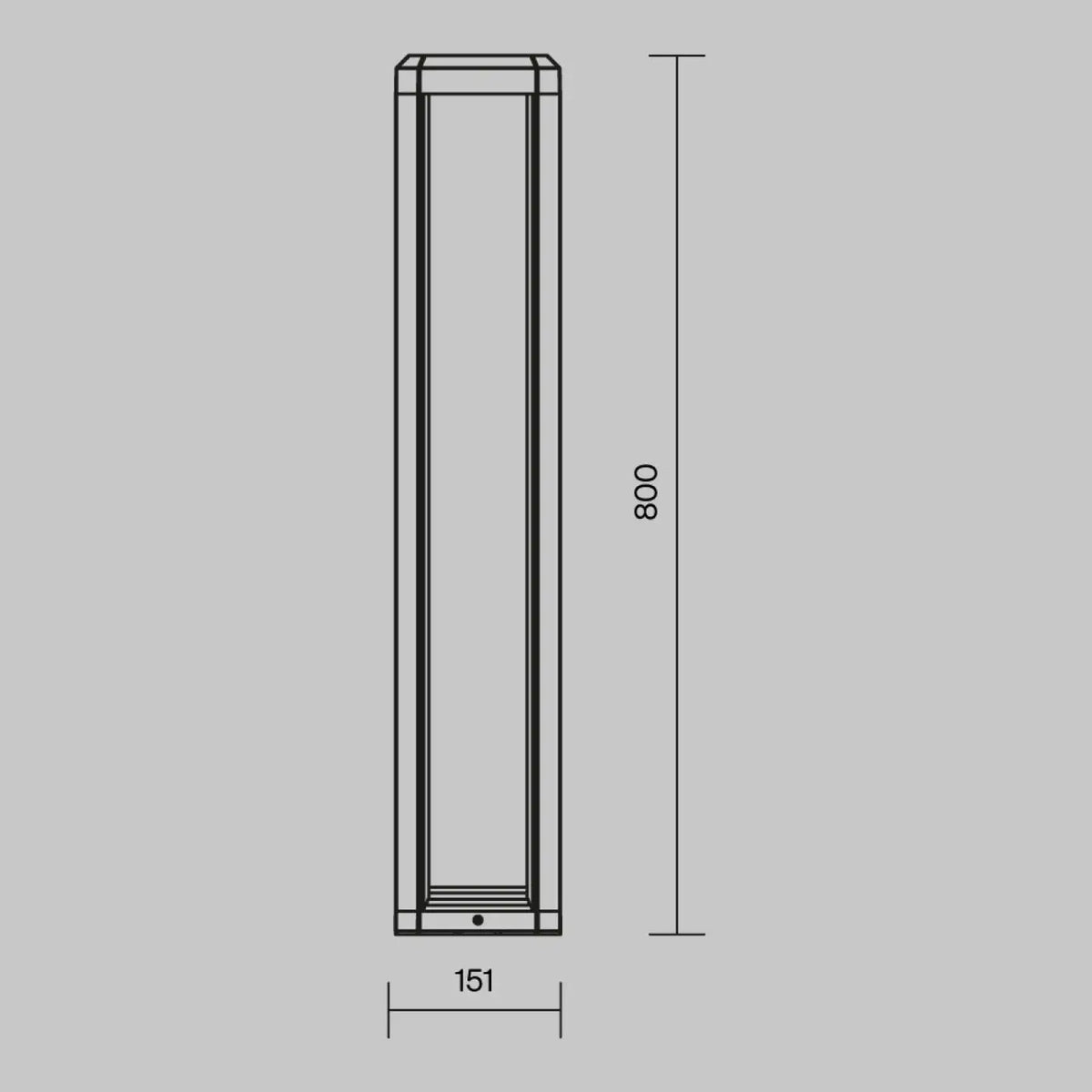 Borne extérieure LED colonne en aluminium gris, 80 cm, IP65