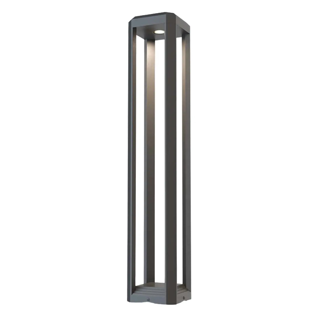 Borne extérieure LED colonne en aluminium gris, 80 cm, IP65