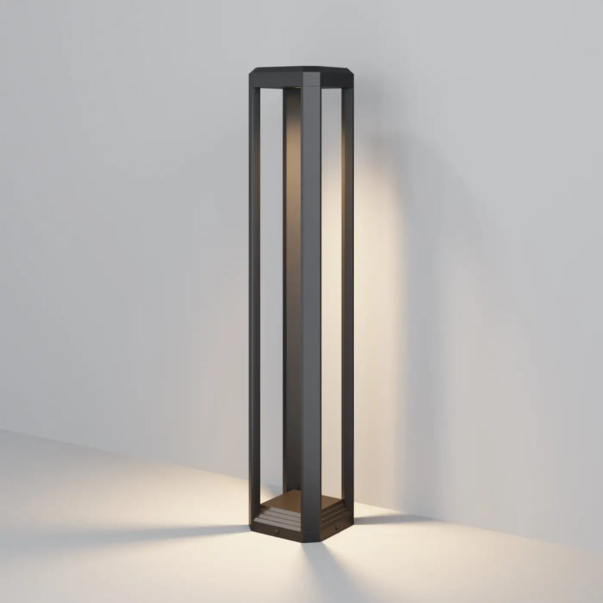 Borne extérieure LED colonne en aluminium gris, 80 cm, IP65