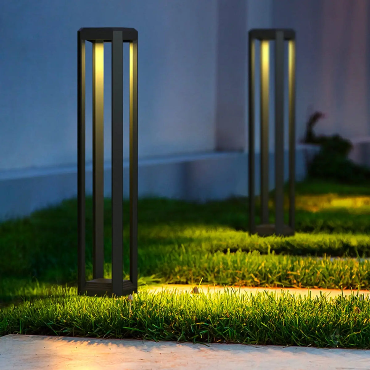 Borne extérieure LED colonne en aluminium gris, 80 cm, IP65