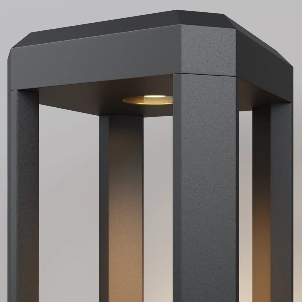 Borne extérieure LED colonne en aluminium gris, 80 cm, IP65
