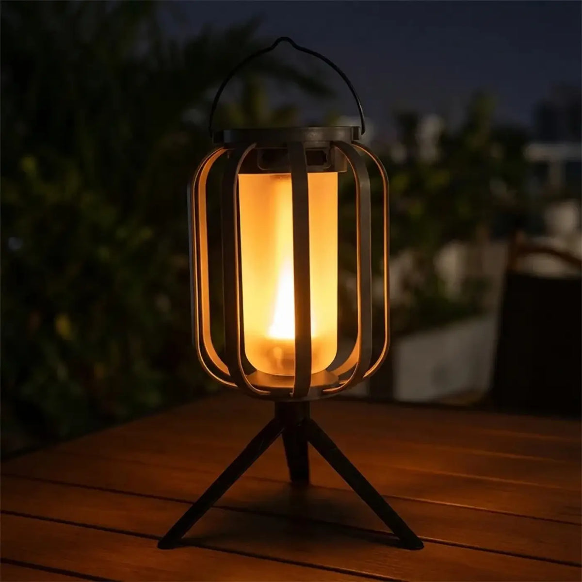 Lanterne solaire à effet flamme, à suspendre ou à poser
