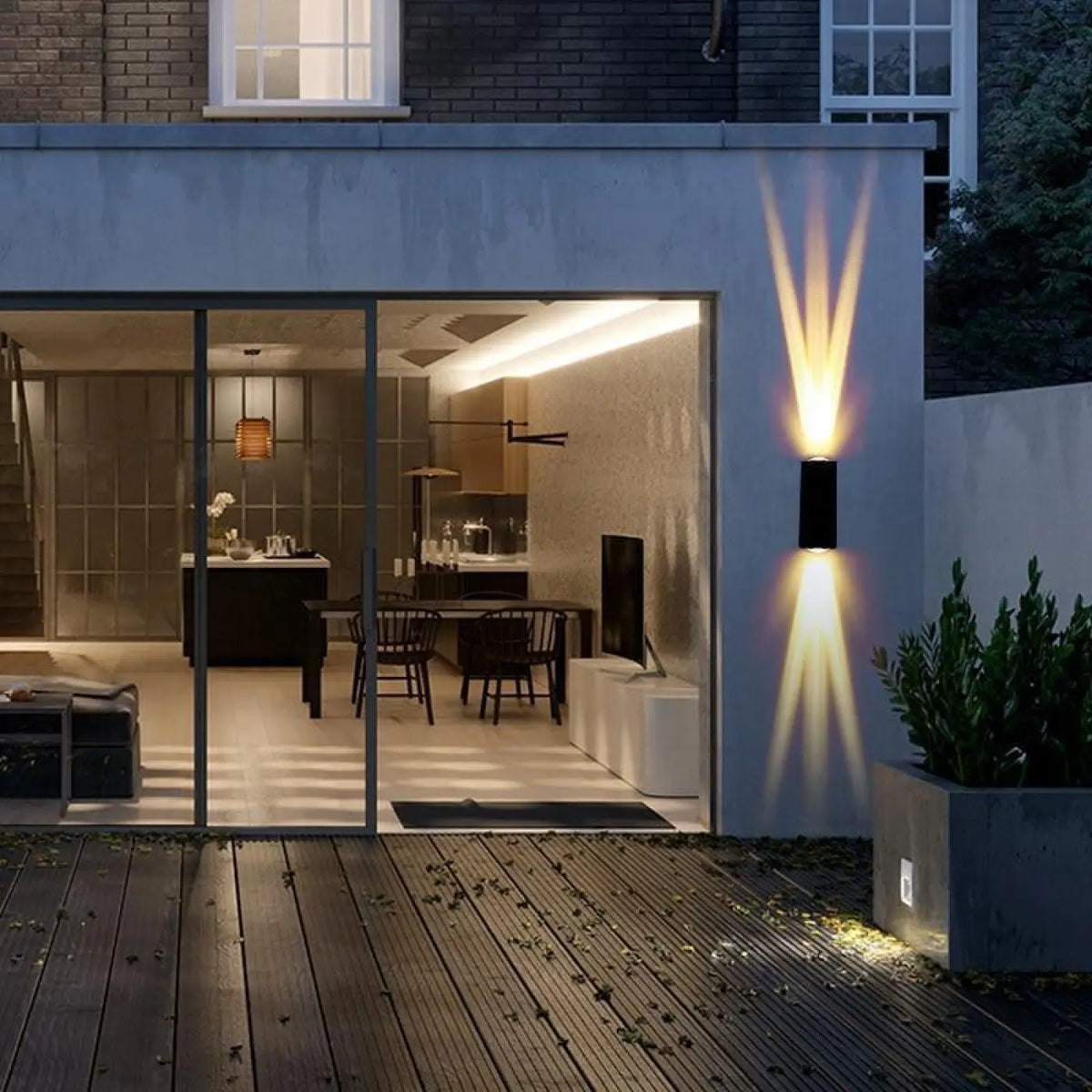 Luminaire extérieur de terrasse, un ou trois rayons