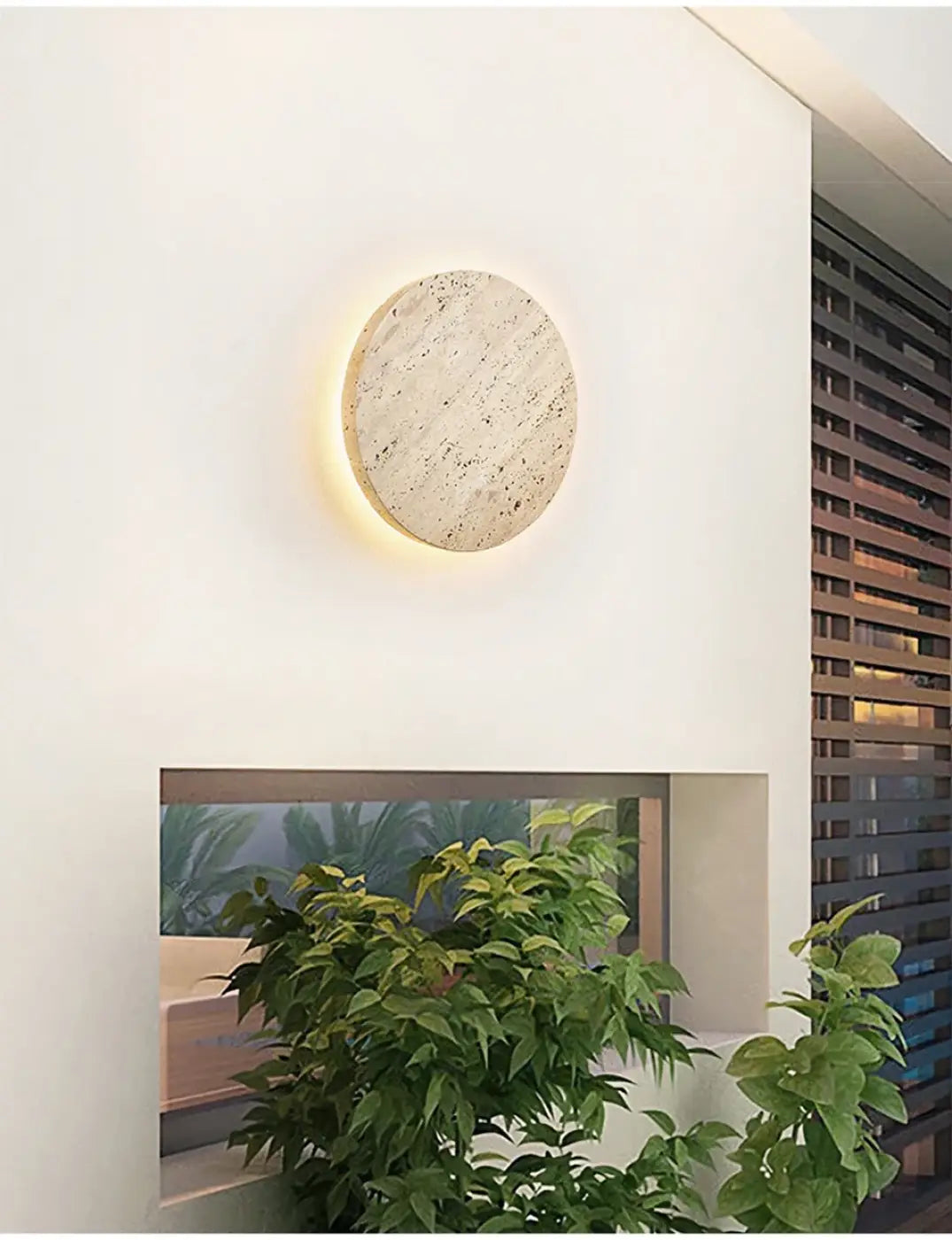 Luminaire extérieur moderne en pierre naturelle, tailles S, M ou L