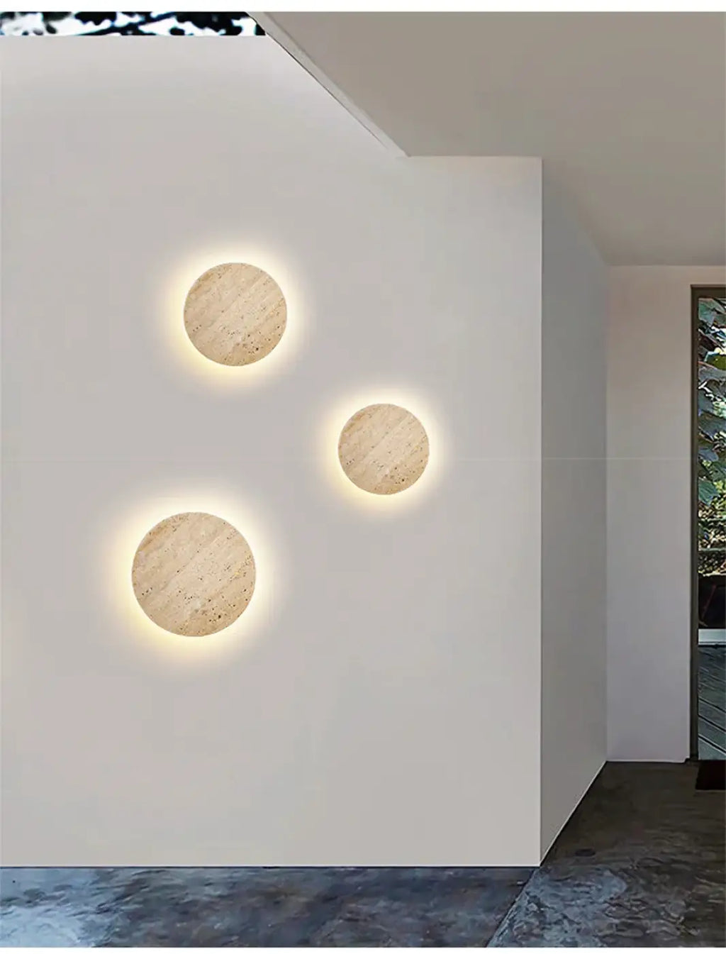 Luminaire extérieur moderne en pierre naturelle, tailles S, M ou L