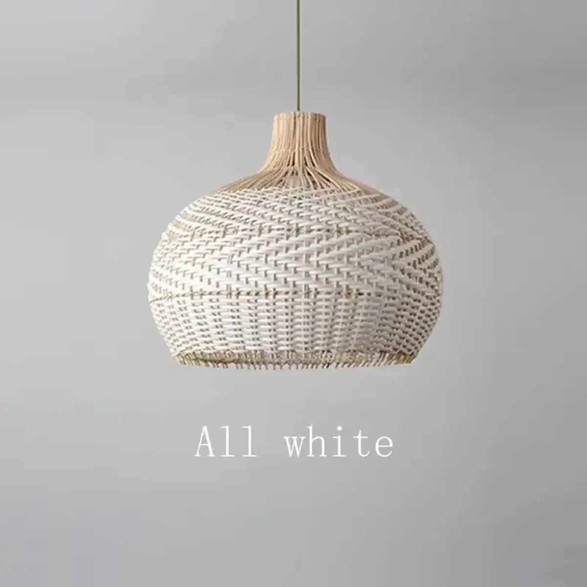 Suspension en rotin noir et blanc ou blanc, tailles S à XL
