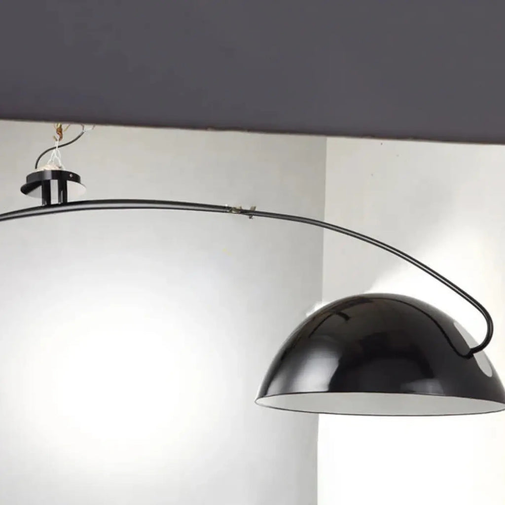 Plafonnier en arc moderne pour salon, blanc ou noir